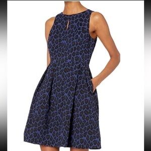 Catherine Malandrino | Leopard Print Fawn Dress | Size 8 | Noir